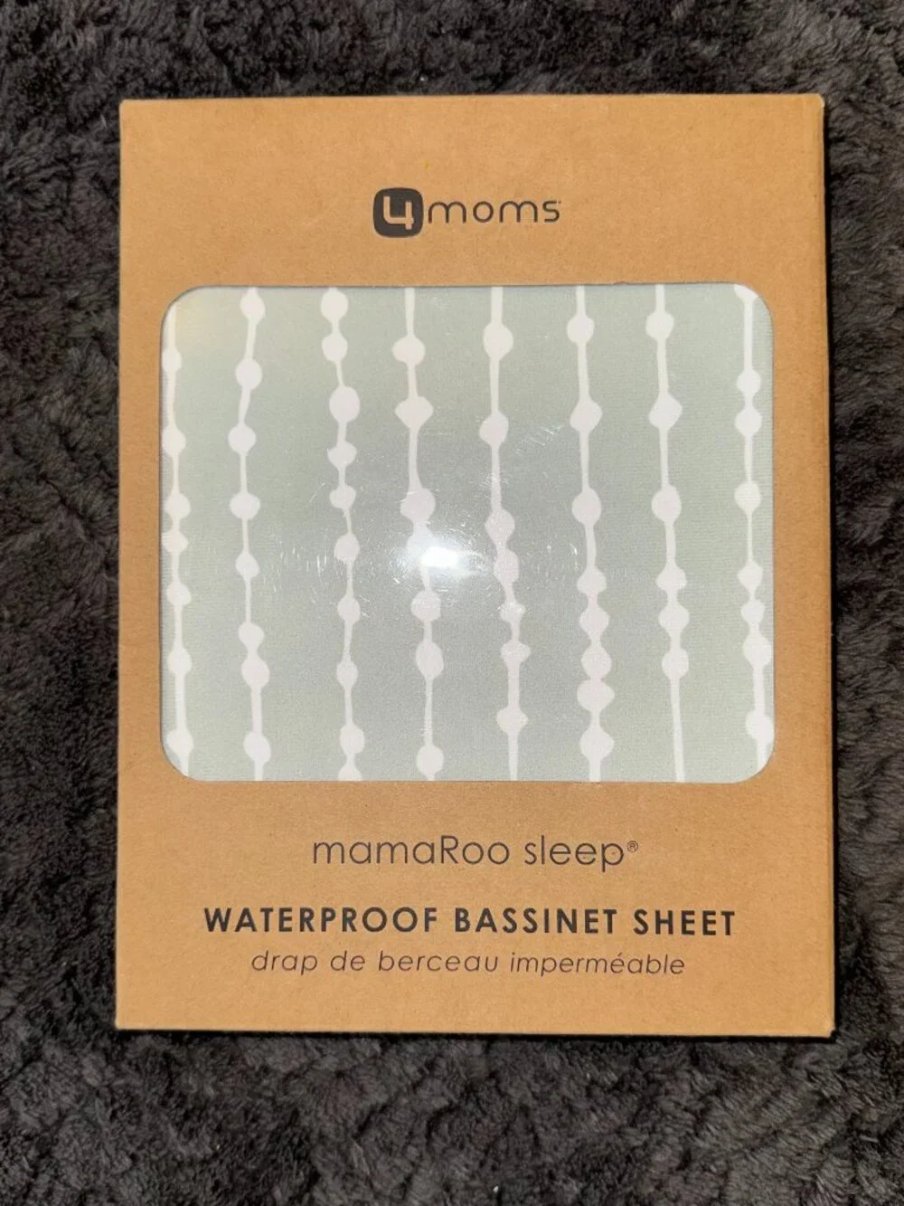 4moms mamaroo Sleep Waterproof Bassinet Sheet-Beads,Sage Green Nip